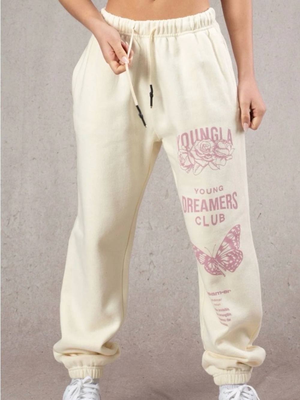 YoungLA Cream Graphic 'Young Dreamers Club' Sweatpants